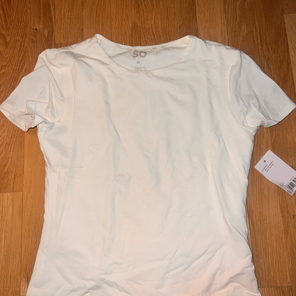 SO Women's Short Sleeve Crewneck Tee in White